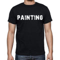 painting Men's Short Sleeve Round Neck T-shirt , Black T-shirt EN