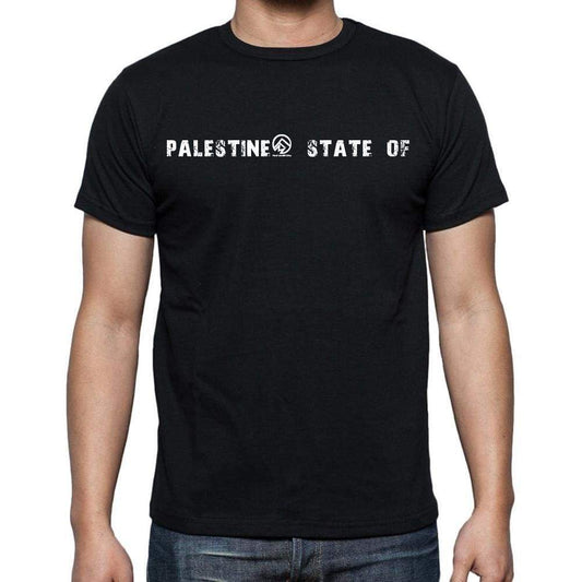 Palestine State Of T-Shirt For Men Short Sleeve Round Neck Black T Shirt For Men - T-Shirt