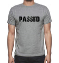 PASSED, Grey, Men's Short Sleeve Round Neck T-shirt 00018