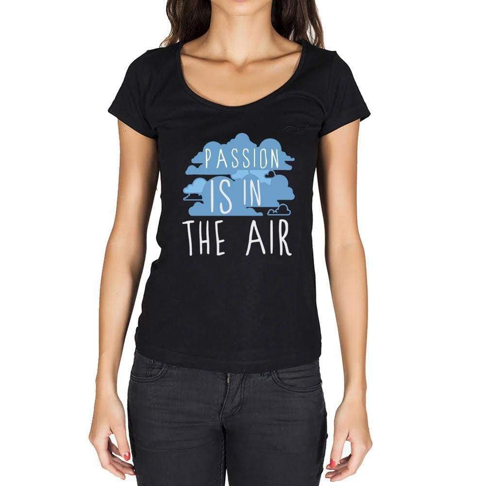 Passion In The Air Black Womens Short Sleeve Round Neck T-Shirt Gift T-Shirt 00303 - Black / Xs - Casual