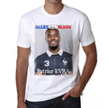 Patrice EVRA, France, Les Aquas T-shirt, Euro 2016 Tshirt, Men's White tee, 100% Cotton 00184