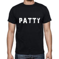patty Men's Short Sleeve Round Neck T-shirt , 5 letters Black , word 00006