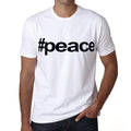 peace Hashtag Men's Short Sleeve Round Neck T-shirt 00076