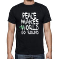 peace, World Goes Round, Men's Short Sleeve Round Neck T-shirt 00082