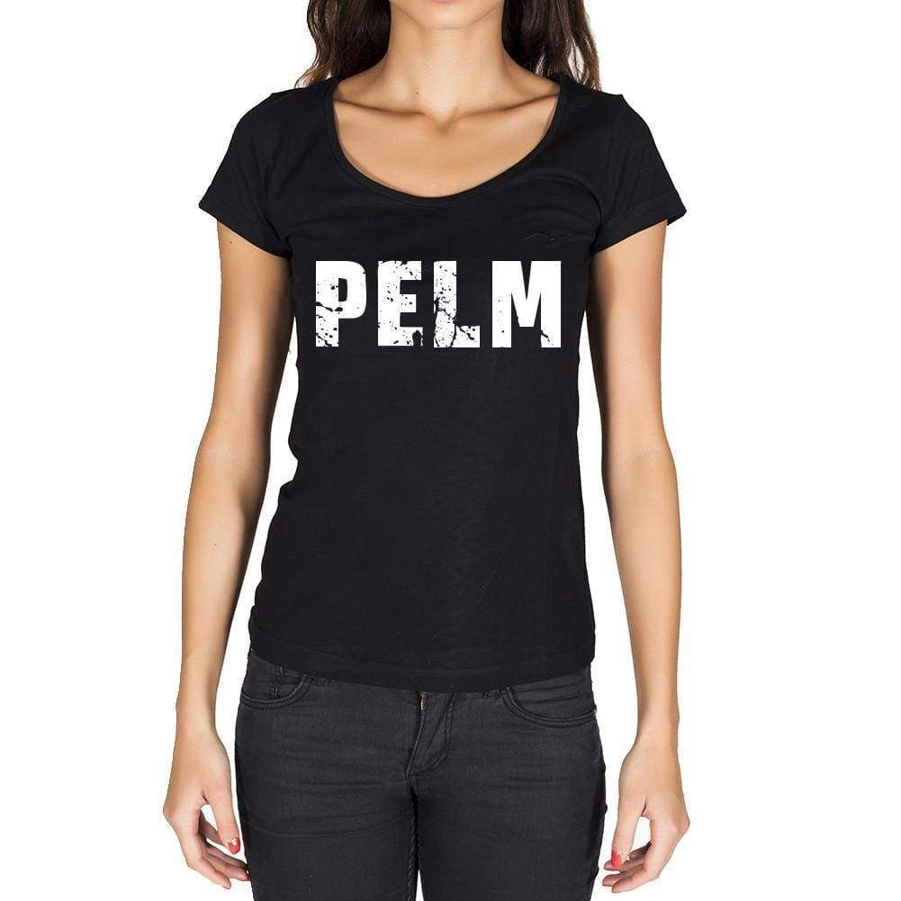 Pelm German Cities Black Womens Short Sleeve Round Neck T-Shirt 00002 - Casual