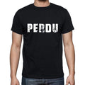 perdu, French Dictionary, Men's Short Sleeve Round Neck T-shirt 00009