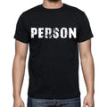 person , white letters, Men's Short Sleeve Round Neck T-shirt 00007