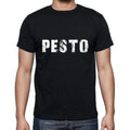 pesto Men's Short Sleeve Round Neck T-shirt , 5 letters Black , word 00006