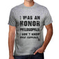 Philosopher What Happened Grey Mens Short Sleeve Round Neck T-Shirt Gift T-Shirt 00319 - Grey / S - Casual