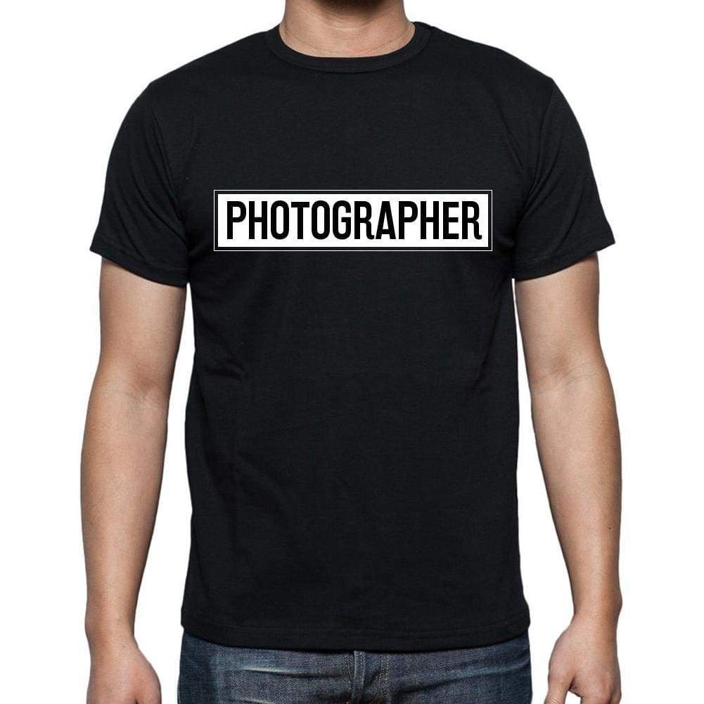 Photographer T Shirt Mens T-Shirt Occupation S Size Black Cotton - T-Shirt