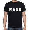 piano , white letters, Men's Short Sleeve Round Neck T-shirt 00007