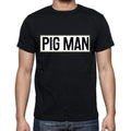 Pig Man t shirt, mens t-shirt, occupation, S Size, Black, Cotton
