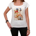 Pin-up Cowgirl 1, White Women's T-shirt, 100% cotton 00212