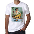 Pin-up picnic, Men's White tee, 100% Cotton 00211