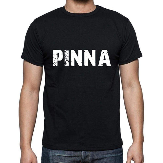 Pinna Mens Short Sleeve Round Neck T-Shirt 5 Letters Black Word 00006 - Casual