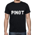 pinot Men's Short Sleeve Round Neck T-shirt , 5 letters Black , word 00006
