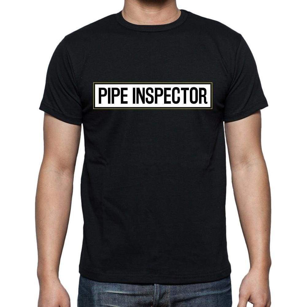 Pipe Inspector T Shirt Mens T-Shirt Occupation S Size Black Cotton - T-Shirt