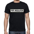Pipe Insulator t shirt, mens t-shirt, occupation, S Size, Black, Cotton