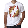 Sternzeichen Fische, Herren-T-Shirt in Weiß, 100 % Baumwolle 00213