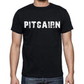 pitcairn Men's T-Shirt Short Sleeve Round Neck Black t shirt for men