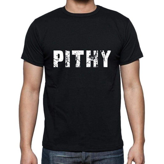 Pithy Mens Short Sleeve Round Neck T-Shirt 5 Letters Black Word 00006 - Casual