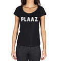 plaaz, German Cities Black, Women's Short Sleeve Round Neck T-shirt 00002