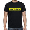 Plant Operator t shirt, mens t-shirt, occupation, S Size, Black, Cotton