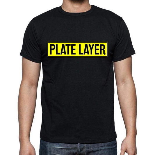 Plate Layer T Shirt Mens T-Shirt Occupation S Size Black Cotton - T-Shirt