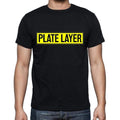 Plate Layer t shirt, mens t-shirt, occupation, S Size, Black, Cotton