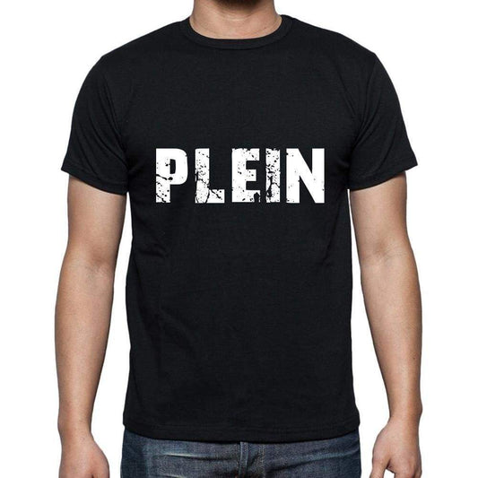 Plein Mens Short Sleeve Round Neck T-Shirt 5 Letters Black Word 00006 - Casual