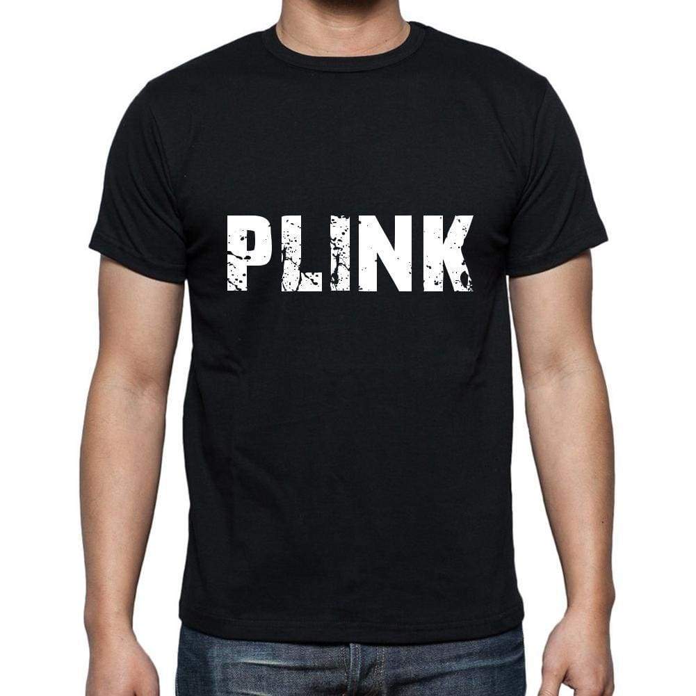Plink Mens Short Sleeve Round Neck T-Shirt 5 Letters Black Word 00006 - Casual