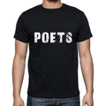 poets Men's Short Sleeve Round Neck T-shirt , 5 letters Black , word 00006