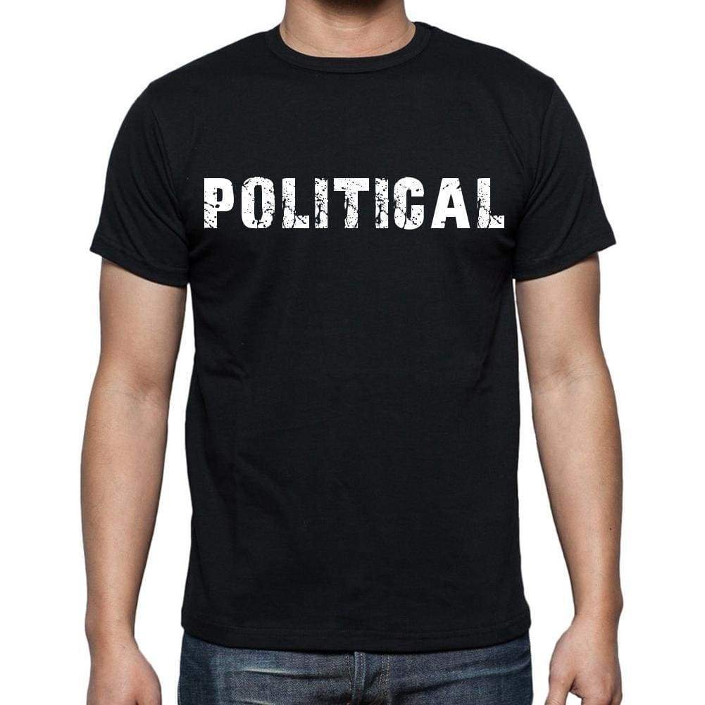 Political White Letters Mens Short Sleeve Round Neck T-Shirt 00007