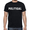 political , white letters, Men's Short Sleeve Round Neck T-shirt 00007