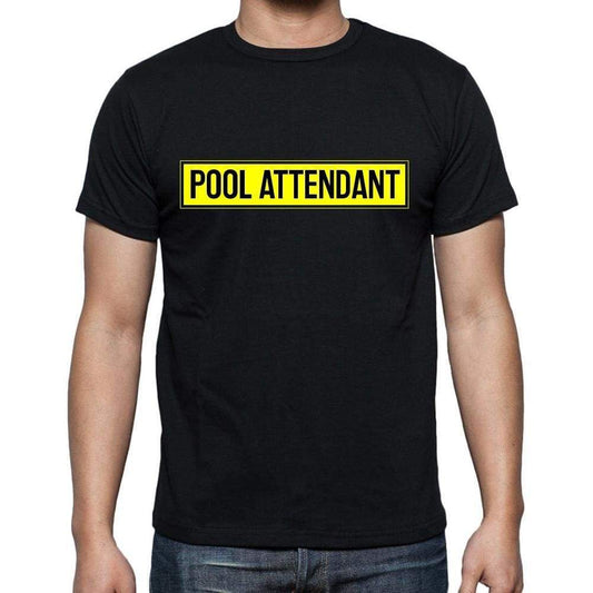 Pool Attendant T Shirt Mens T-Shirt Occupation S Size Black Cotton - T-Shirt