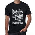 Powerlifting, Real Men Love Powerlifting Men's T shirt Black Birthday Gift 00538