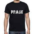 prase Men's Short Sleeve Round Neck T-shirt , 5 letters Black , word 00006