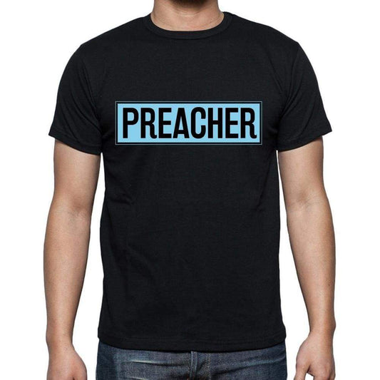 Preacher T Shirt Mens T-Shirt Occupation S Size Black Cotton - T-Shirt