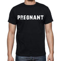 pregnant , white letters, Men's Short Sleeve Round Neck T-shirt 00007