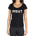 preist, German Cities Black, Women's Short Sleeve Round Neck T-shirt 00002