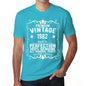Premium Vintage Year 1982 Blue Mens Short Sleeve Round Neck T-Shirt Gift T-Shirt 00367 - Blue / Xs - Casual