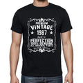 Premium Vintage Year 1987, Black, Men's Short Sleeve Round Neck T-shirt, gift t-shirt 00347