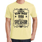 Premium Vintage Year 1998 Yellow Mens Short Sleeve Round Neck T-Shirt Gift T-Shirt 00348 - Yellow / S - Casual