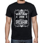 Premium Vintage Year 2008 Black Mens Short Sleeve Round Neck T-Shirt Gift T-Shirt 00347 - Black / S - Casual