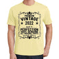 Premium Vintage Year 2022 Yellow Mens Short Sleeve Round Neck T-Shirt Gift T-Shirt 00348 - Yellow / S - Casual
