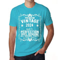 Premium Vintage Year 2024, Blue, Men's Short Sleeve Round Neck T-shirt, gift t-shirt 00367