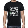 president, World Goes Round, Men's Short Sleeve Round Neck T-shirt 00082