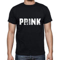 prink Men's Short Sleeve Round Neck T-shirt , 5 letters Black , word 00006