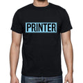 Printer t shirt, mens t-shirt, occupation, S Size, Black, Cotton