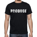 produce , white letters, Men's Short Sleeve Round Neck T-shirt 00007